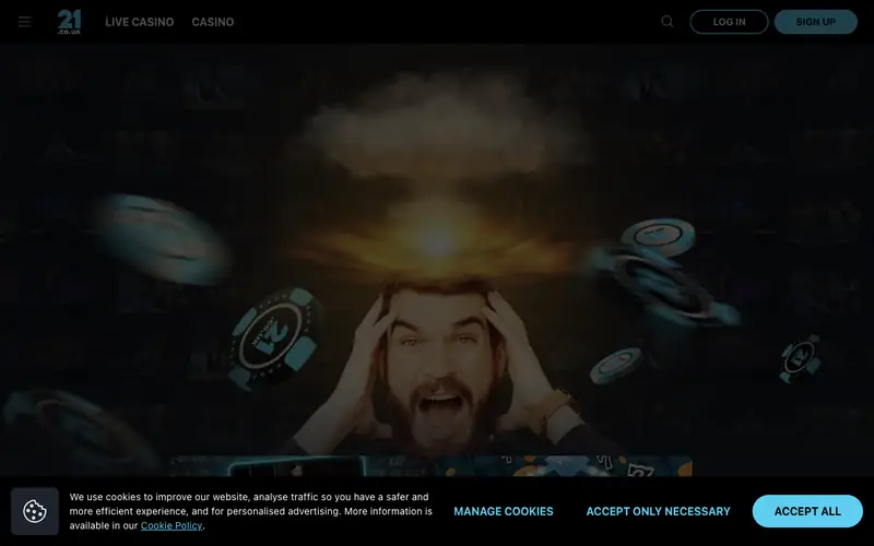 Homepage of 21.co.uk