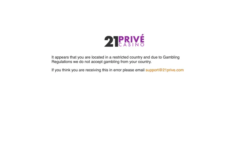Homepage of 21prive.com