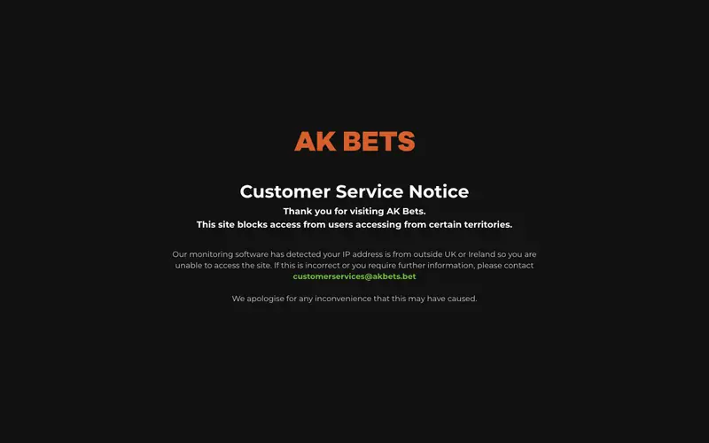 Homepage of akbets.bet