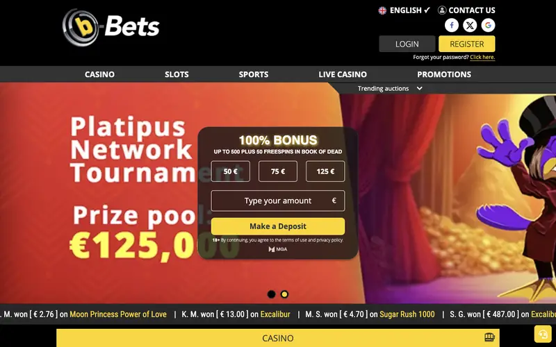 Homepage of b-bets.com