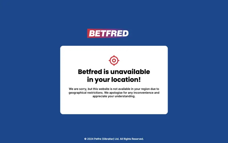 Homepage of betfred.com