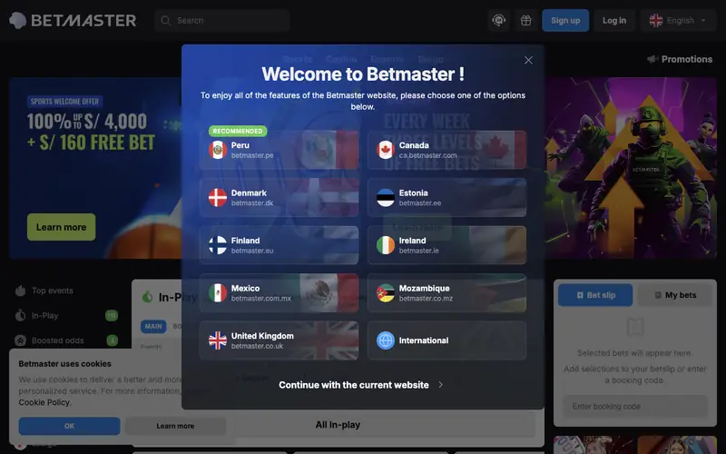 Portada de betmaster.pe