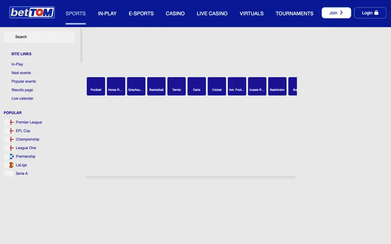 Homepage of bettom.com
