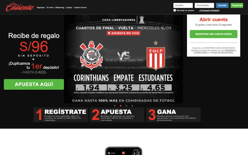 Portada de caliente.pe