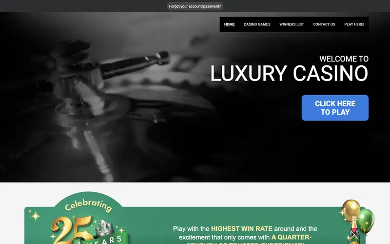 Homepage of gtcasino.co.uk