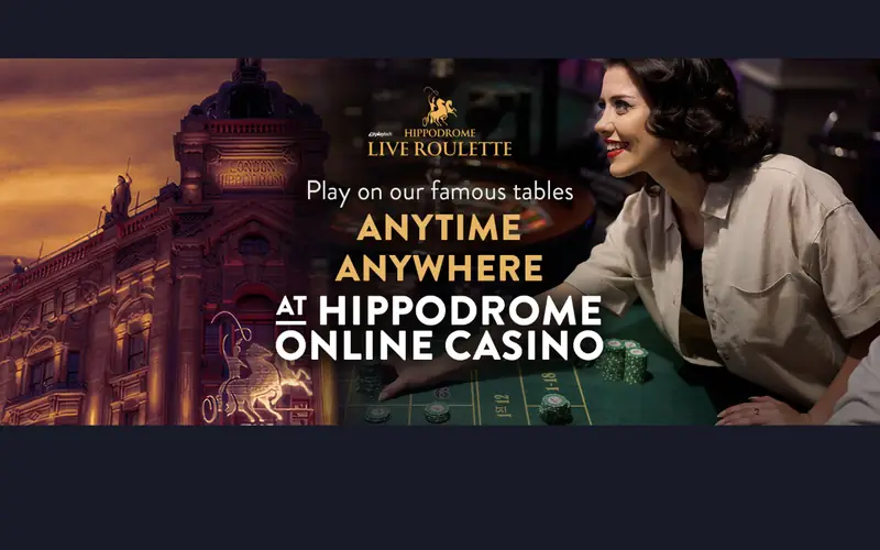 Homepage of hippodromecasino.com