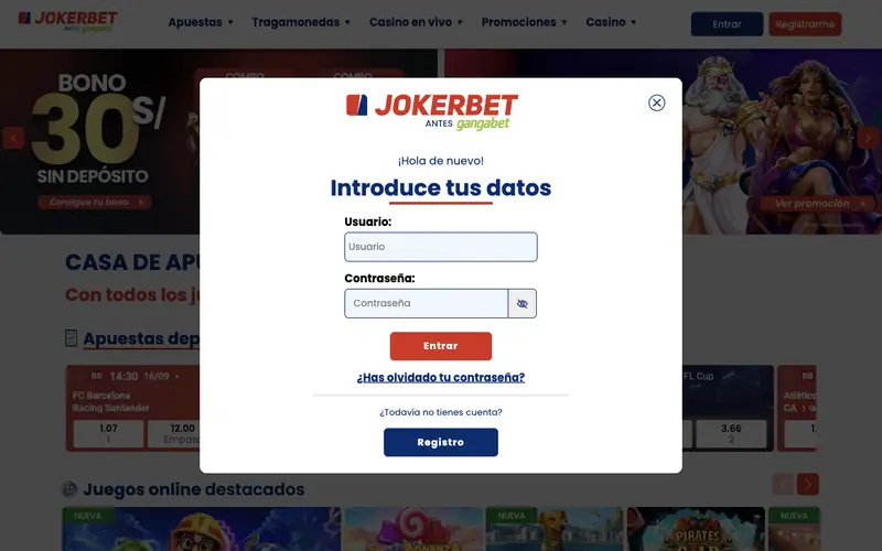 Portada de jokerbet.pe