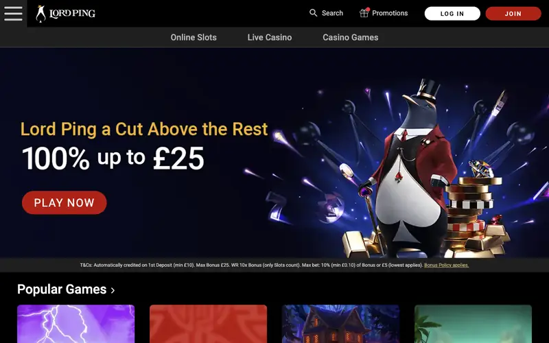 Homepage of lordping.co.uk