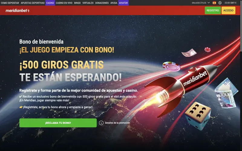 Portada de meridianbet.pe