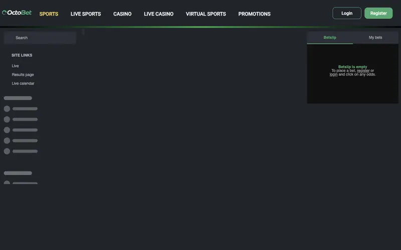 Homepage of octobet.com