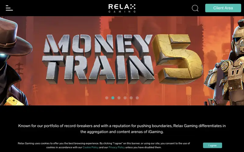 Homepage of relax-gaming.com