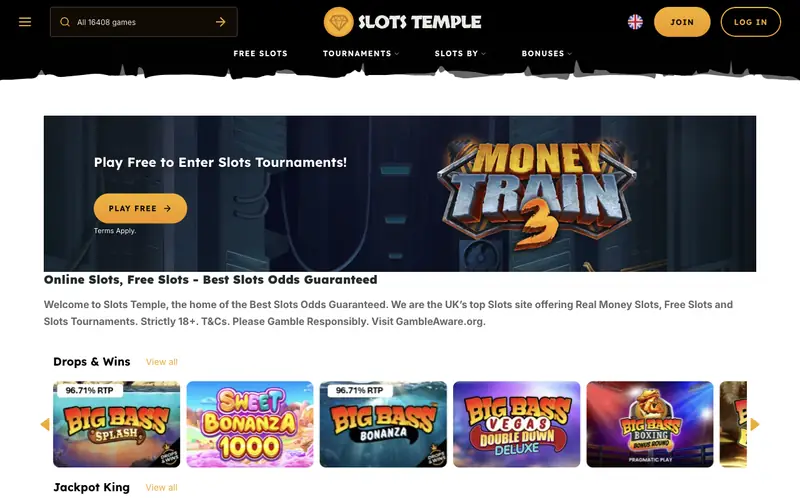 Homepage of slotstemple.com